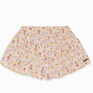 Floral Print Summer Skorts - Yellow & Multicolor